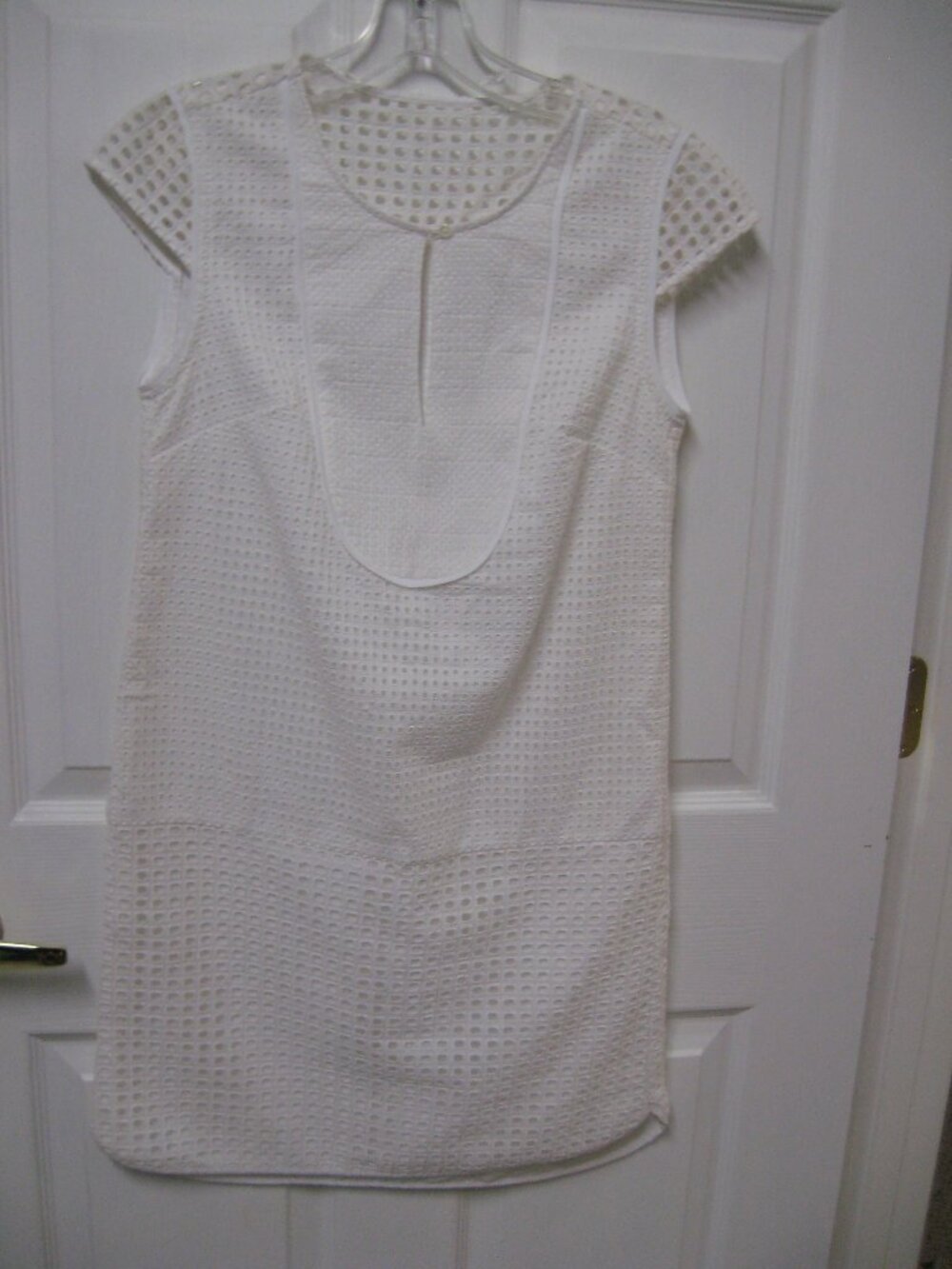 J. Crew White Eyelet Casual Dress Size XXS